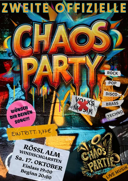 Poster Chaospartie Chaos Party